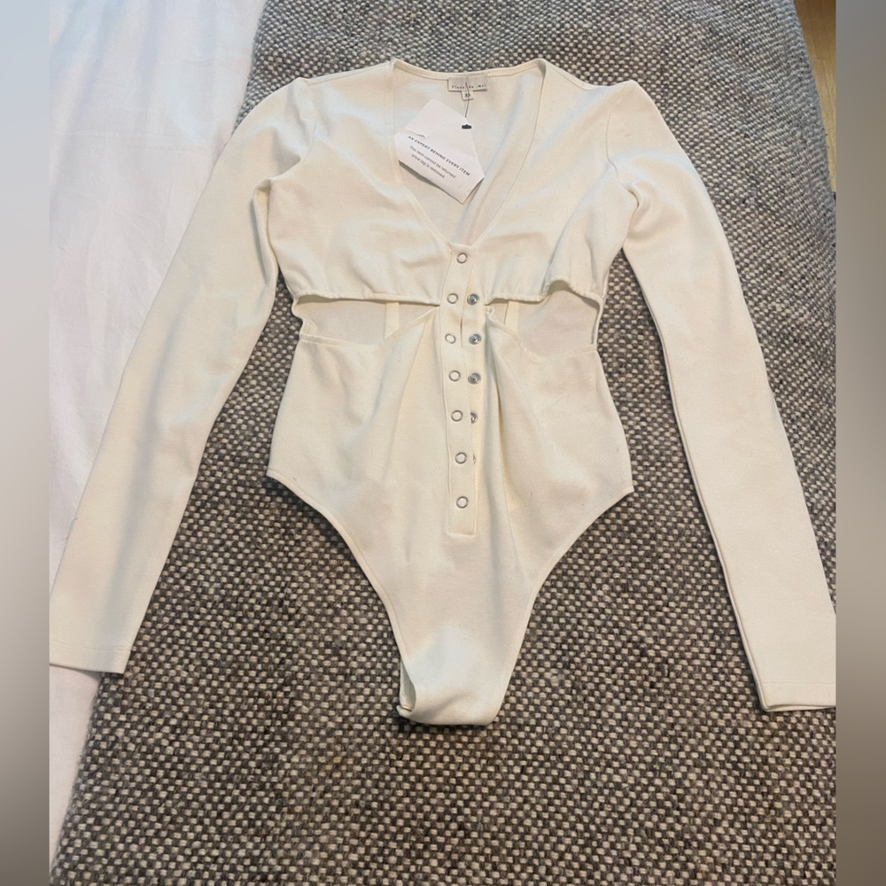 Fleur du mal white XS bodysuit